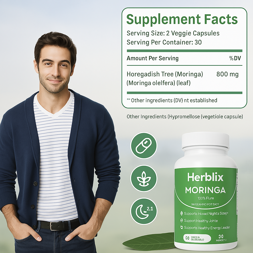 Cápsulas de moringa Herblix™