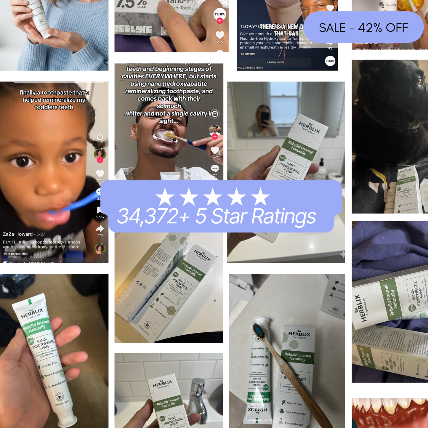 Pasta dental con hidroxiapatita sin flúor Herblix™