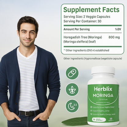Cápsulas de moringa Herblix™